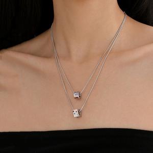 Collar con Colgante de Gato en Taza de Té Tridimensional de Plata de Ley S925, Accesorio de Moda con Cabeza de Gato Dulce, Lindo y Fresco para Chicas - Product Image 2