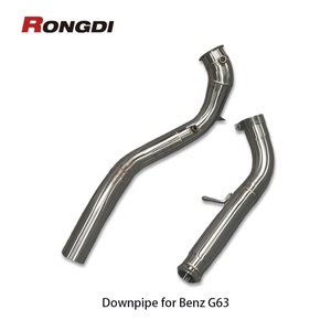 Rongdi ท่อไอเสียสแตนเลสสตีล304สำหรับ Mercedes-Benz AMG G500 G63 W464 4.0T แผงกันความร้อนขัดเงาหนา1.5มม. - Product Image 6