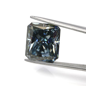 Radien cut-diamante sintético vvs, moissanita, gris oscuro - Product Image 2