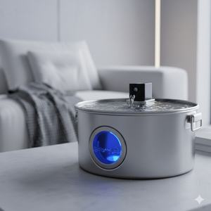 Large Capacity 304 <b>Stainless</b> <b>Steel</b> 12L Durable Sensor-operated <b>Dog</b> Water Fountain Water-level Window Filtration System for <b>Dogs</b> - Product Image 1