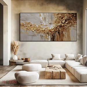 Peinture murale décorative Wabi-sabi de style vintage médiéval pour salon, art mural créatif haut de gamme, toile texturée peinte à la main à l'huile - Product Image 5
