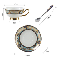 Tasse à café en porcelaine fine britannique de luxe avec bordure dorée, tasse à thé en céramique personnalisée, mug, fournitures pour restaurants et cafés, décoration intérieure, fourniture d'usine