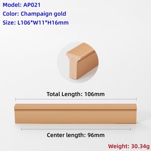 Maniglie Moderne e Semplici per Cassetti in Lega di Alluminio, Maniglie Allungate Multifunzionali Nere per Armadi e Porte - Product Image 6