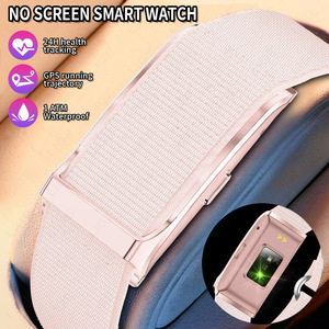 Bracelet de montre intelligente Lige en maille or rose pour le suivi de la santé et du fitness, style unisexe pour couple - Product Image 2