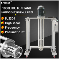 Machine émulsifiante d'homogénéisation sous vide cosmétique haute vitesse dispersant mélange crème pour le visage lotion pour le corps faisant la machine émulsifiante