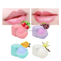 Baume à lèvres saveur fruitée en gros, marque privée, soin des lèvres, maquillage, mini, végétalien et sans cruauté, baume à lèvres naturel en boule – Meilleures ventes