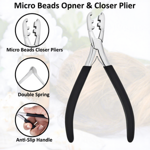 Pince à kératine pour extensions capillaires, pointe plate, pré-collée, antidérapante, en acier inoxydable, pour I-Tip, U-Tip, micro-anneaux, OEM - Product Image 5