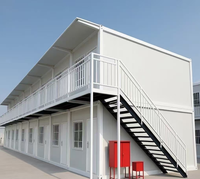Conteneur d'usine chinoise de 20 pieds, maison à construction rapide avec escaliers, rideau de verre, bureau de luxe, conteneur préfabriqué, bungalow
