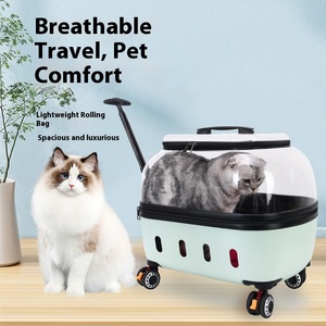 नई रिलीज ठोस बिल्ली बैकपैक पारदर्शी पालतू ट्रॉली मामले पोर्टेबल क्रॉस-बॉर्डर एयर शिपिंग कंटेनर थोक खेप - Product Image 3