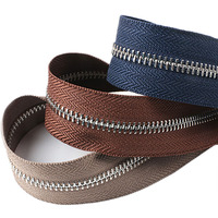 Fermetures à glissière en laiton extrémité ouverte fermeture à glissière en métal pour homme vestes Logo personnalisé sac à vêtements en laiton en aluminium fermeture éclair housse de coussin fermeture à glissière en métal