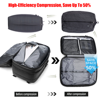 Sac de compression sous vide unisexe, étanche, hermétique, en nylon TPU écologique, 18L, organisateur de vêtements de voyage pour bagages et sacs à dos, OEM