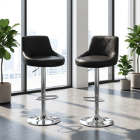 Tabouret de bar pivotant moderne en aluminium TUQ, réglable en hauteur, avec coussin moelleux, pour hôtel et mobilier de salle à manger domestique