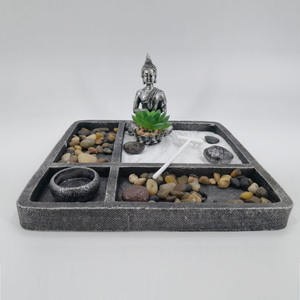 Estatua de Buda Ecológica de Alta Calidad, Miniatura de Jardín <span class=keywords><strong>Zen</strong></span>, Adorno de Mesa para Interiores, Estatuas de Resina de Estilo Budista que Representan la Paz - Product Image 6