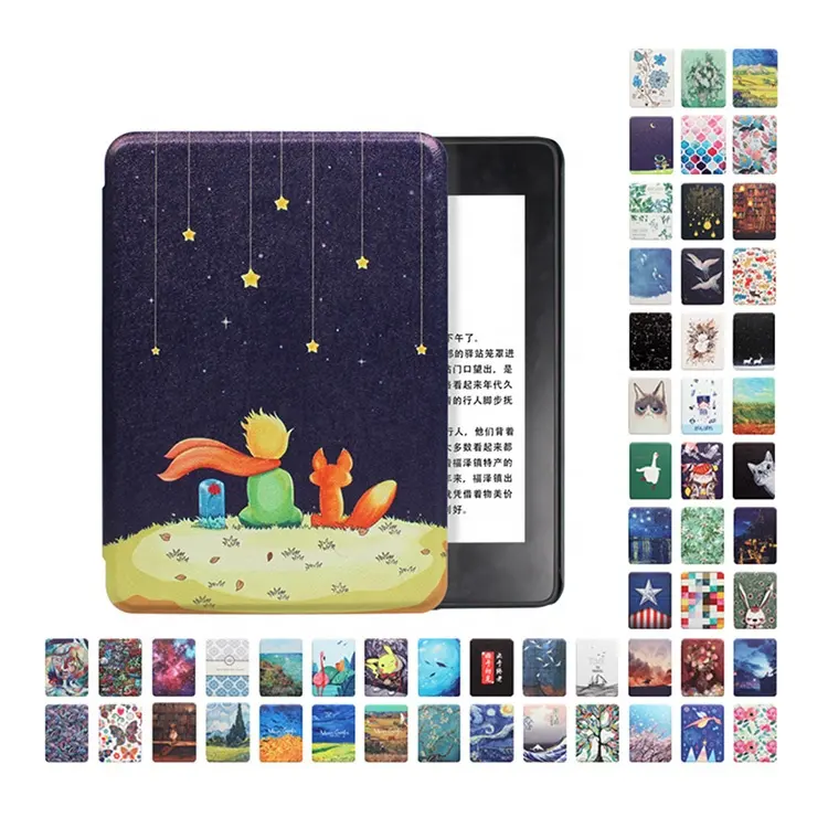 For Amazon Kindle Paperwhite 10th Smart Case Printing Cover for Kindle 10th/8th Magnetic Hard Case for Kindle Paperwhite 5/6/7th