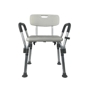 <b>Bath</b> Chair With Toilet <b>Seat</b> Aluminum Alloy Adjustable Height Non Slip Bathroom Chair For Senior Adults - Product Image 2