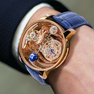 남성용 투르비옹 시계 드래곤 패턴 속이 비치는 기계식 쿼츠 무브먼트 메탈 30m 방수 고급 시계 - Product Image 5