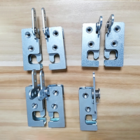 Loquet à levier réglable en fer galvanisé pour porte rotative de boîte à outils, avec plaque plate en métal et fermoir de serrage