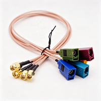 Câble adaptateur coaxial blindé de haute qualité SMA vers FAKRA A.B.C.D.E.F.G multi-types pour antenne GPS, radio, TV de voiture, camion, SUV