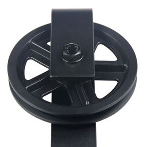 WEKIS Kit de Herrajes para Puerta Corredera de Gran Tamaño, Resistente, de 6.6 Pies, 120 kg/250 lb, Latón Rústico, Acero al Carbono, Tornillo POM - Product Image 6