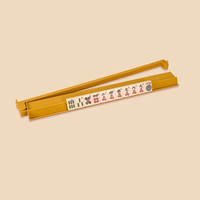 Règle de Mahjong Américain en ABS Multicolore avec Poussoir, Organisateur Ergonomique de Tuiles pour Jeux et Tournois à 4 Joueurs