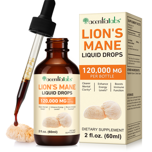 Acentiallabs stimule la fonction immunitaire Supplément naturel de soutien cognitif Pure Lions Extrait de champignon crinière Gouttes liquides - Product Image 3