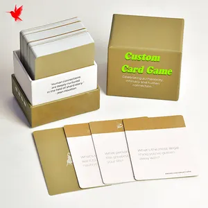 Özel baskı hizmeti kağıt taşınabilir onay kartları kare özel yetişkin oyun kart oyunu arkadaşlar ve gruplar için