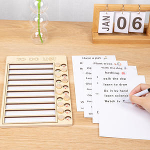 Lavagna con Lista <span class=keywords><strong>di</strong></span> Controllo Sostituibile in <span class=keywords><strong>Legno</strong></span> per Bambini, Tabella delle Attività/Dovere Quotidiane per Studenti - Product Image 5