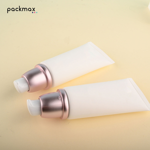 Tube cosmétique vide 100 ml – Pompe à pression argentée/dorée, tube souple PE anti-fuite, emballage personnalisé pour primer et lotion - Product Image 3