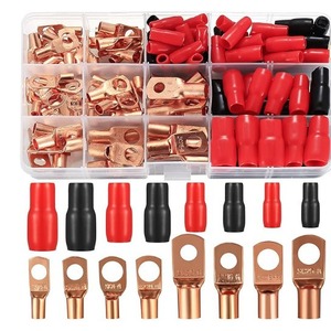 Connecteurs de fils en cuivre SC exclusifs transfrontaliers, 120 pièces, avec gaine thermorétractable rouge et noire pour câblage électrique - Product Image 2