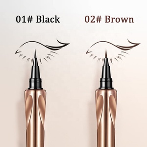 Nuevo lujo oro ultrafino posicionamiento negro líquido delineador de ojos impermeable de larga duración y delineador de ojos marrón natural - Product Image 5
