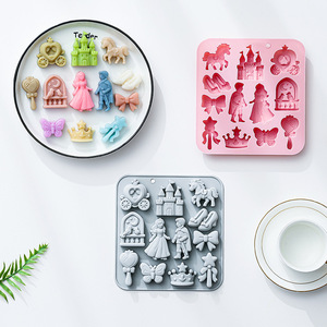 Moldes de Silicona Antiadherentes con Diseño de Princesa, Reutilizables, de Grado Alimenticio, Lindos Moldes Magnéticos de Silicona para Chocolate, Dulces y Hielo - Product Image 5