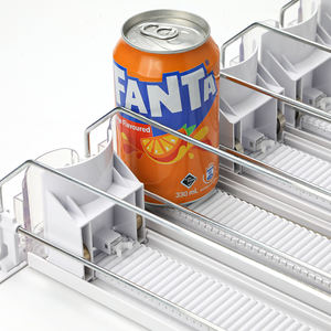 Système de poussoir à ressort en plastique pour étagère de supermarché, prix d'usine, vente en gros, organisateur de boissons à rouleaux pour réfrigérateur - Product Image 5