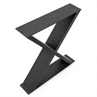 Pieds de table en métal noir en forme de X, robustes, pour support de meubles, base de table