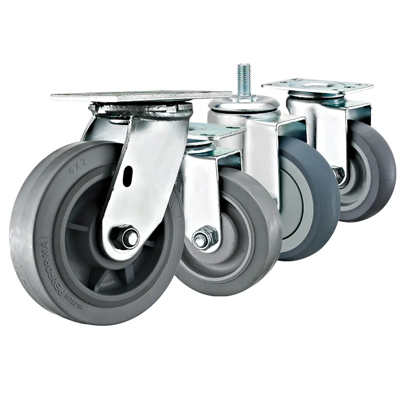 3 "4" 5 "6" 8 "Tpr Caster Wiel Zware Hand Trolley Industriële Bewegende Wielen Caster