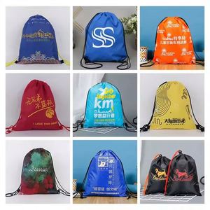 Sacs promotionnels en polyester personnalisés avec cordon de serrage, faible MOQ, vente en gros - Product Image 2