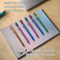 Stylo bille miniature personnalisé avec logo, 0,7 mm, en plastique, cadeau publicitaire pour hôtels, compagnies aériennes, carnets