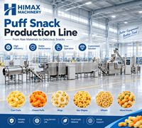 Machine extrudeuse industrielle de maïs soufflé, équipement automatique de transformation de snacks au maïs, ligne de production de snacks soufflés au maïs