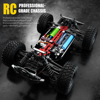 Coche Teledirigido Todoterreno de Alta Velocidad, Escala 1:16, Tracción en las Cuatro Ruedas, Bigfoot, Escalada, Seguridad, Plástico ABS, Colorido, Regalo de Navidad