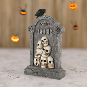 Decoración de Halloween 2024, Adornos de Resina de Estilo Nórdico para Jardín y Césped, Lápida, Cuervo, Calabaza, para la Víspera de Halloween - Product Image 6