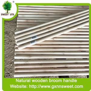 Manche de balai et de serpillière en bois naturel recouvert de PVC pour vente à prix réduit, balai, <span class=keywords><strong>pelle</strong></span> et manche de balai Escobas - Product Image 3