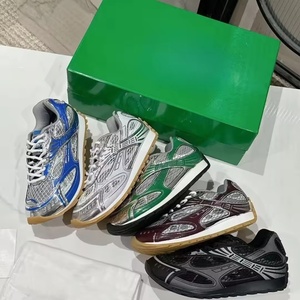 Scarpe da Corsa Casual Sportive Originali di Alta Qualità Bottegas Venetas Orbit Low-top in Mesh Argentato Sneakers alla Moda per Camminata - Product Image 6