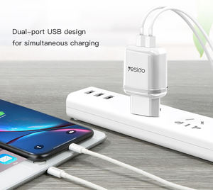 YC26 новейшее универсальное настенное зарядное устройство с <span class=keywords><strong>2</strong></span> портами для путешествий портативные мобильные телефоны двойное зарядное устройство с Usb - Product Image 3