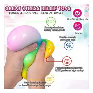 2024 Trendy Eco-friendly TPR Squishy Soccer <b>Ball</b> Toy for Adults Stress Relief with Spikes and Custom Logo - Product Image 4