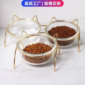 Custom Cartoon Ceramic Cat Bowl Shallow Elevated Non Slip For Cats Feeding - Product Image 5