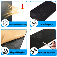 Tapis insonorisants en caoutchouc butyle auto-adhésifs noirs pour voitures
