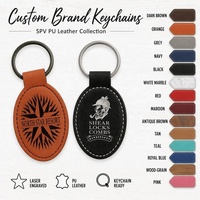 Gantungan Kunci yang Dapat Diukir dengan Gantungan Kunci Kulit Fiver Laser Blanks, Gantungan Kunci Kulit PU Bentuk Hati dengan Logo Terukir Laser