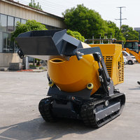 Mini-bétonnière automotrice sur chenilles certifiée CE EPA pour le transport de béton en chantier