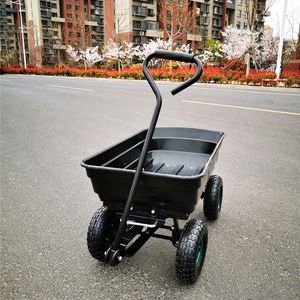 Cargo Beach Trolley Rolling Utility <strong>Wagon</strong> Yard Garden <strong>Dump</strong> Lawn <strong>Cart</strong> Heavy Duty 4 Wheel Plastic Shopping Tools Industrial OEM - Product Image 2