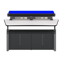 Console intelligente personnalisée avec bureau à DEL réglable, poste de travail du centre de commandement du gouvernement