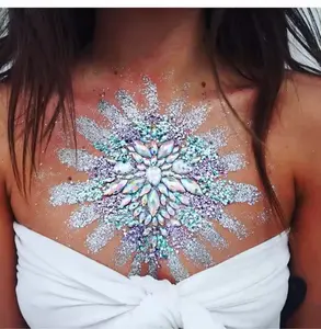 Chinese Factory Hot Sale Glitter Rhinestone Bling Pasties Sequins Nipple Covers Diamonds Sexy Nipple Pasties